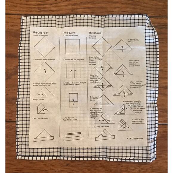 Lindbergh Men's Square Pocket Handkerchief NEW - Picture 6 of 8